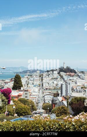 Landschaft von San francisco von oben Stockfoto
