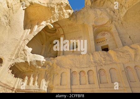 Höhlenkirche in Kappadokien in der Nähe von Göreme, Türkei. Stockfoto