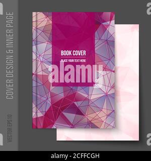 Cover-Design für Business-Broschüre, Geschäftsbericht, Buchcover, Magazin, Party-Poster. Helle leere Innenseite, mit passendem Muster. Vektorvorlage Stock Vektor