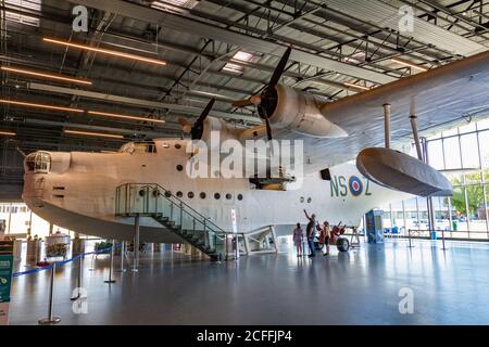 Ein kurzer Sunderland MRC, ausgestellt im RAF Museum, London, UK. Stockfoto