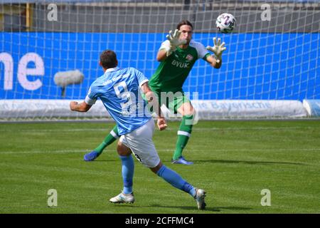 Goalchance Sascha MOELDERS (TSV München 1860), Action, Schuss. Fußball 3. Liga, Toto Cup, Finale TSV München 1860-Kickers Würzburg, am 05.09.2020. Stadion an der Grünwalder Straße in München verbieten die DFL-VORSCHRIFTEN DIE VERWENDUNG VON FOTOGRAFIEN ALS BILDSEQUENZEN UND/ODER QUASI-VIDEO. Weltweite Nutzung Stockfoto