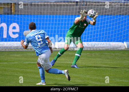 Goalchance Sascha MOELDERS (TSV München 1860), Action, Schuss. Fußball 3. Liga, Toto Cup, Finale TSV München 1860-Kickers Würzburg, am 05.09.2020. Stadion an der Grünwalder Straße in München verbieten die DFL-VORSCHRIFTEN DIE VERWENDUNG VON FOTOGRAFIEN ALS BILDSEQUENZEN UND/ODER QUASI-VIDEO. Weltweite Nutzung Stockfoto