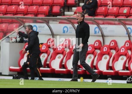 SUNDERLAND, ENGLAND. 5. SEPTEMBER Sunderland-Manager Phil Parkinson während des Carabao Cup-Spiels zwischen Sunderland und Hull City im Stadion of Light, Sunderland. (Quelle: Mark Fletcher, Mi News) Stockfoto