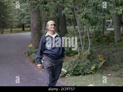 "Mosche Dayan, israelischer Außenminister, in Camp David Ca. 09/14/1978' Stockfoto