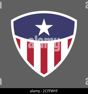 Vereinigte Staaten von Amerika USA Flagge Schild Symbol Logo Vektor Illustration. Unabhängigkeitstag. Juli. Präsidentschaftswahl Stock Vektor