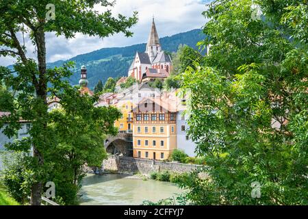 Zentrum der Altstadt von Murau an der Mur in der Steiermark, Österreich Stockfoto