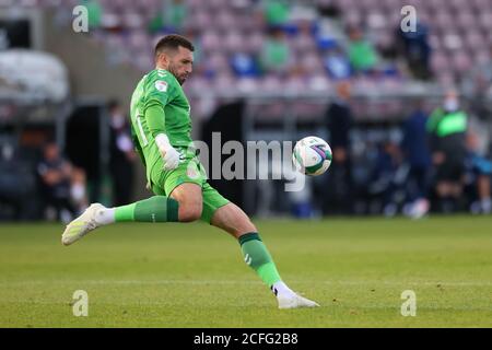 Northampton, Großbritannien. September 2020. 5. September 2020; PTS Academy Stadium, Northampton, East Midlands, England; Englisch Football League Cup, Carabao Cup, Northampton Town versus Cardiff City; Steve Arnold of Northampton Town Kredit: Action Plus Sports Images/Alamy Live News Stockfoto