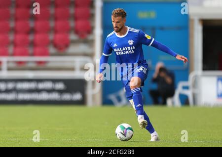 Northampton, Großbritannien. September 2020. 5. September 2020; PTS Academy Stadium, Northampton, East Midlands, England; Englisch Football League Cup, Carabao Cup, Northampton Town versus Cardiff City; Joe Bennett von Cardiff City Kredit: Action Plus Sports Images/Alamy Live News Stockfoto