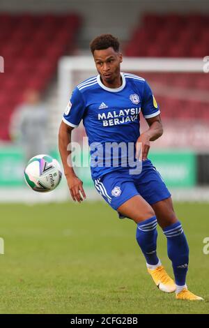 Northampton, Großbritannien. September 2020. 5. September 2020; PTS Academy Stadium, Northampton, East Midlands, England; Englisch Football League Cup, Carabao Cup, Northampton Town versus Cardiff City; Josh Murphy of Cardiff City Credit: Action Plus Sports Images/Alamy Live News Stockfoto