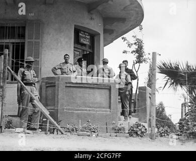 Bildunterschrift: Palästina Störungen im Sommer 1936. Tel-Aviv Abou Kbir Police Post - Ort: Tel Aviv Israel ca. 1936 Stockfoto