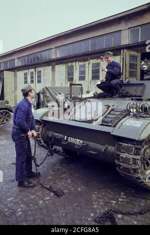 Französische Kaserne, Offenburg, 1980, Westdeutschland. Stockfoto