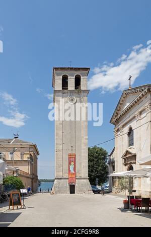 campanile, Kathedrale Mariä Himmelfahrt, Pula, Istrien, Kroatien Stockfoto