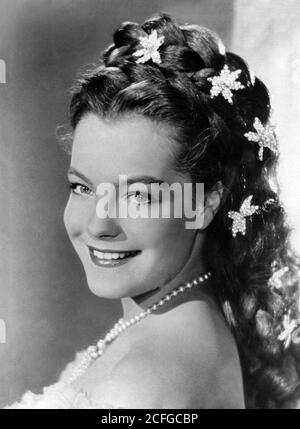 Romy Schneider (geb. Rosemarie Magdalena Albach, 1938-1982). Porträt der deutsch-französischen Schauspielerin als Elisabeth von Österreich im Film 'Sissi' 1955 Stockfoto