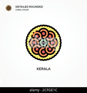 Kerala-Vektor-Symbol. Moderne Vektorgrafik Konzepte. Einfach zu bearbeiten und anzupassen. Stock Vektor
