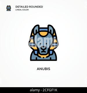 Anubis-Vektor-Symbol. Moderne Vektorgrafik Konzepte. Einfach zu bearbeiten und anzupassen. Stock Vektor