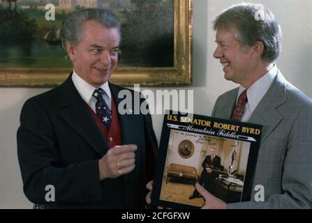 Senator Robert Byrd und Jimmy Carter Ca. 21. November 1978 Stockfoto