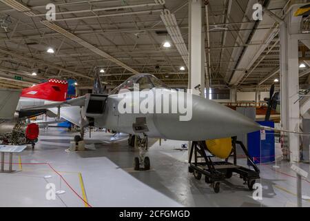 Ein Panavia Tornado F.3 Interceptor Kämpfer im RAF Museum, London, UK. Stockfoto