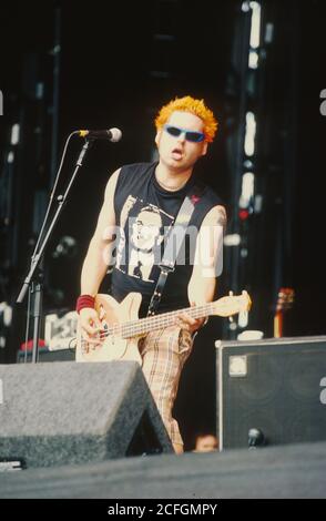 NOFX Playing Reading Festival 2002, Reading , Berkshire, England, Vereinigtes Königreich. Stockfoto