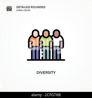 Diversity-Vektor-Symbol. Moderne Vektorgrafik Konzepte. Einfach zu bearbeiten und anzupassen. Stock Vektor