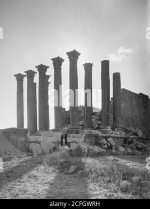 Bildunterschrift: Jerash - Ort: Gerasa Jordanien ca. 1898-1946 Stockfoto