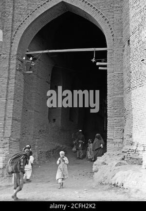 Geschichte Des Nahen Ostens - Irak. Arbela. (Erbil). Zentrum des Ishtar Kultes in der assyrischen Periode 2200 B.C. Hauptstadttor Stockfoto