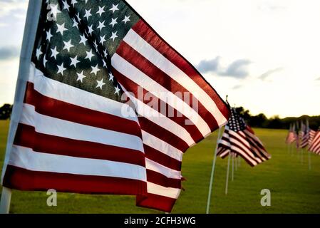 Amerikanische Flagge mit Platz für Ihren Typ. Stockfoto