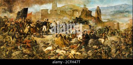 Ramon Marti i Alsina, der große Tag von Girona, um 1863-1864, Öl auf Leinwand, Museu Nacional d'Art de Catalunya, Barcelona, Spanien. Stockfoto