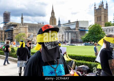 Westminster, London, Großbritannien. 5. September 2020.verschiedene Gruppen, darunter Extinction Rebellion Protest in Central London, Großbritannien Stockfoto