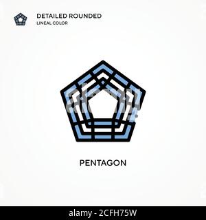 Pentagon-Vektorsymbol. Moderne Vektorgrafik Konzepte. Einfach zu bearbeiten und anzupassen. Stock Vektor