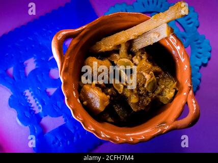 Kürbis Süßigkeiten mexikanisches Essen - Tag der Toten Feier Stockfoto