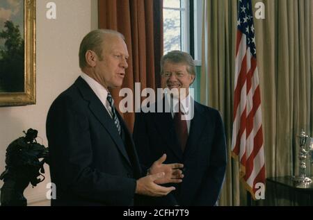 Jimmy Carter und Gerald Ford Ca. 12 Dezember 1978 Stockfoto