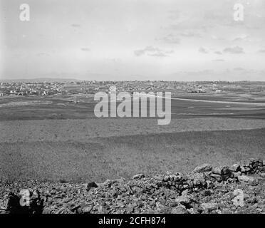 Bildunterschrift: Jerusalem (El-Kouds). Fernansicht des westlichen Teils Jerusalems aus dem Norden - Ort: Jerusalem ca. 1898-1914 Stockfoto