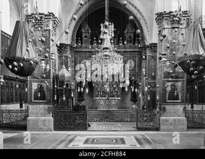 Bildunterschrift: Jerusalem (El-Kouds). Das Innere des Armenischen Klosters - Lage: Jerusalem ca. 1898-1914 Stockfoto