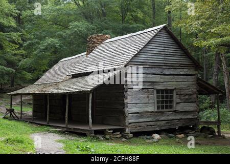 Noah Bud Ogle Place im Great Smoky Mountains National Park in den Vereinigten Staaten. Stockfoto