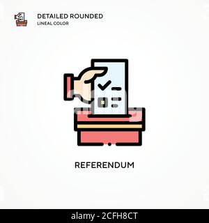 Vektor-Symbol für Referendum. Moderne Vektorgrafik Konzepte. Einfach zu bearbeiten und anzupassen. Stock Vektor