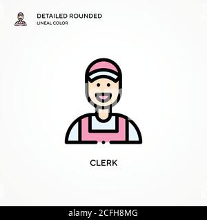 Vektorsymbol für Mitarbeiter. Moderne Vektorgrafik Konzepte. Einfach zu bearbeiten und anzupassen. Stock Vektor