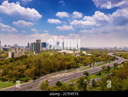 Luftansicht Mexiko-Stadt Polanco Stockfoto