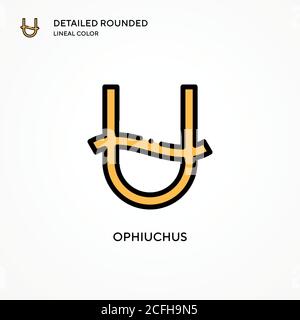 Ophiuchus-Vektor-Symbol. Moderne Vektorgrafik Konzepte. Einfach zu bearbeiten und anzupassen. Stock Vektor