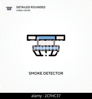 Vektorsymbol Rauchmelder. Moderne Vektorgrafik Konzepte. Einfach zu bearbeiten und anzupassen. Stock Vektor