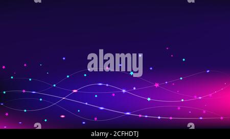 Blauer Hintergrund hell Glitter elegante Illustration Abstrakt Technologie Hintergrund Stockfoto