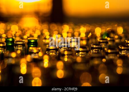 Nahaufnahme der Flaschengruppe Stockfoto