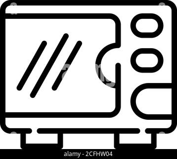 Elektrische Mikrowelle Symbol, Umriss Stil Stock Vektor