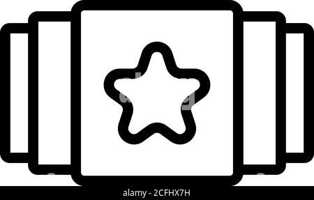 Sternsymbol für Wiedergabeliste, Gliederungsstil Stock Vektor