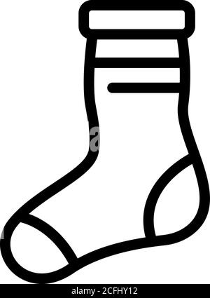 Socken-Symbol und Outline-Style ansehen Stock Vektor