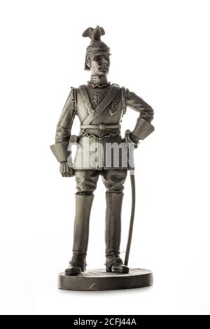 Regiment Gardes du Corps, 1912, Studiofotografie, Hamburg - 14. November 2015. Fotografiert vor weißem Hintergrund. Stockfoto