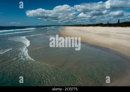 Schöner Main Beach in Brunswick Heads an der Nordküste. Stockfoto