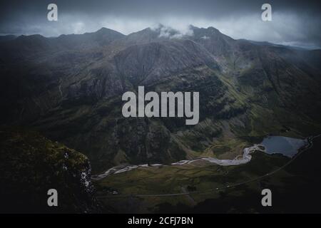 Bidean Nam Bian adn Loch Actriochtan, Glencoe, Schottland Stockfoto