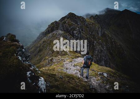 Ein Blick auf den Aonach Eagach Ridge, Glencoe, Schottische Highlands Stockfoto