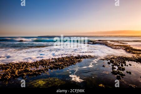 Cronulla Blick in Kamay Botany Bay National Park unter Sonnenuntergang Stockfoto