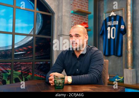 De Meern, Niederlande. September 2020. DE MEER, 06-09-2020 Voetbal International hat heute einen wöchentlichen Podcast über ihren Live-Stream Youtube Kanal gestartet. Wesley Sneijder Kredit: Pro Shots/Alamy Live Nachrichten Stockfoto